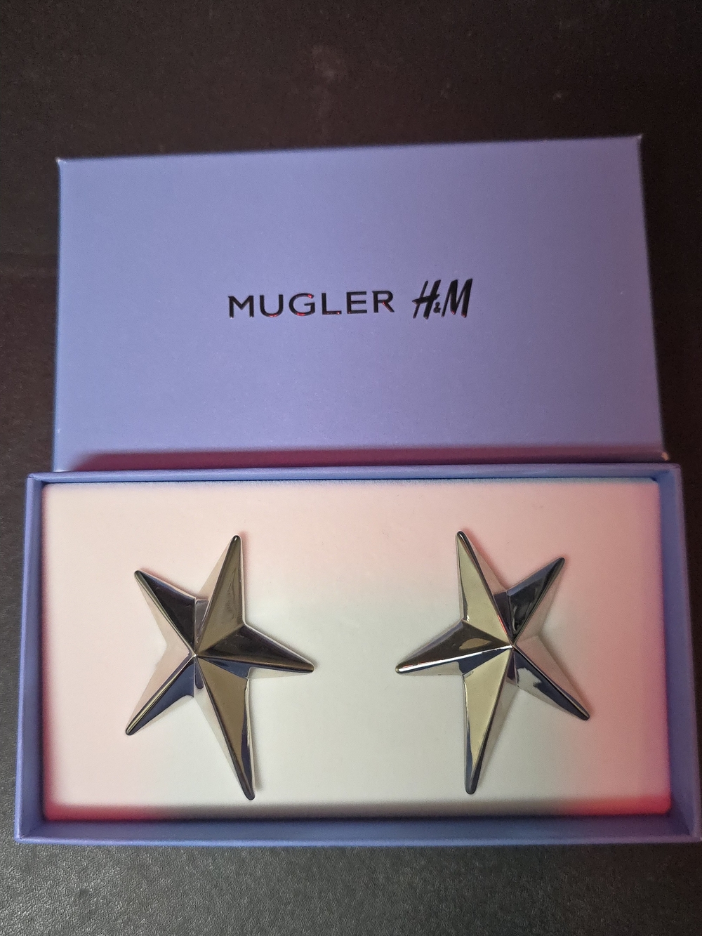 Mugler By H&m Silver Star Earrings